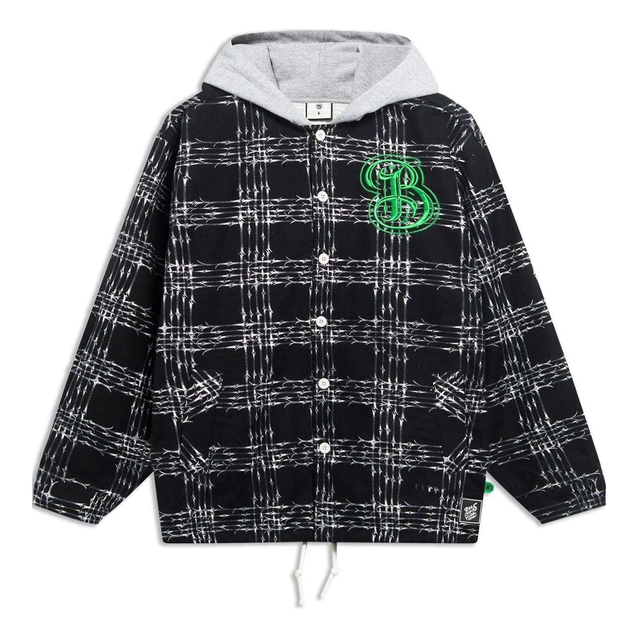 Li-Ning BadFive Anti Warrior Embroidered Hooded Jacket 'Black Grey' AFDSD97-1