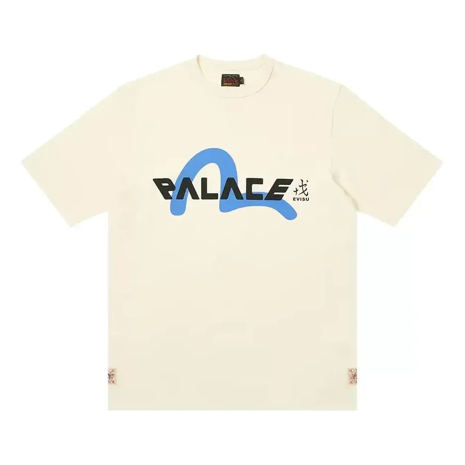 Palace x Evisu Logo T-shirt 'White' 2ESPAM4TS1153XXCTWHTO