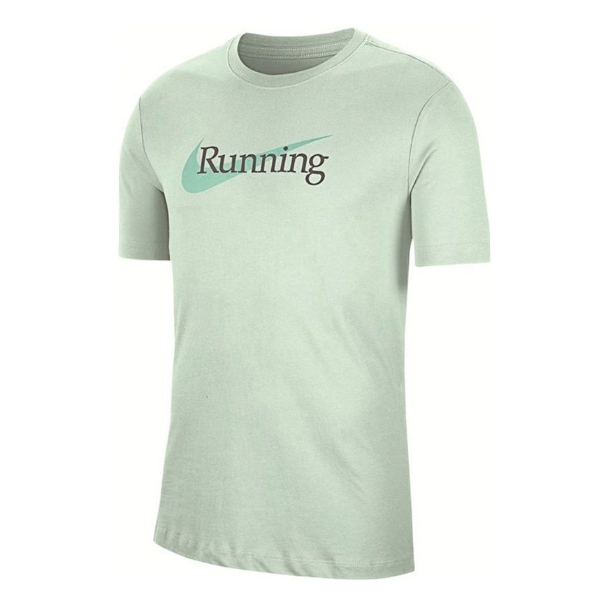 Nike Running Logo Printing Sports Short Sleeve Green Light green CW0946-394
