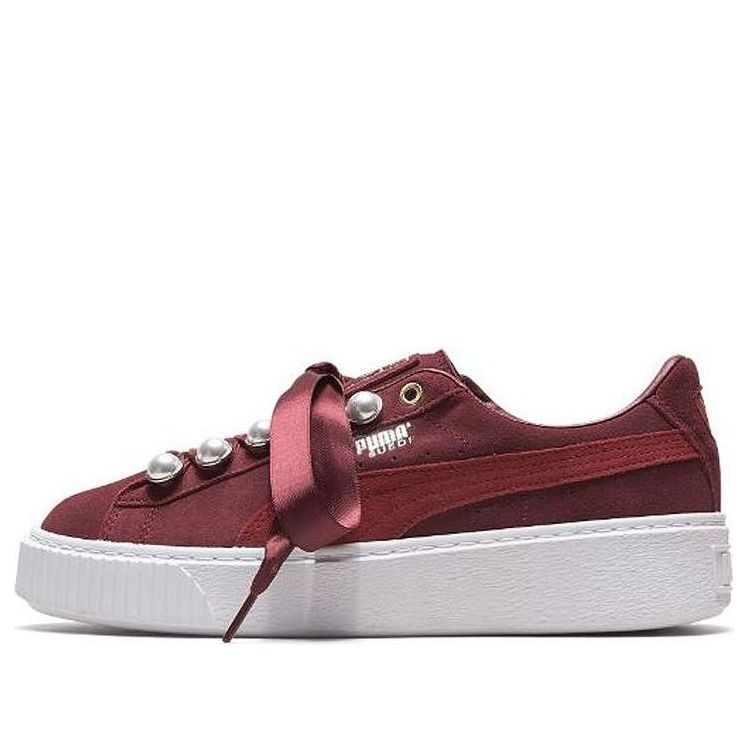 (WMNS) PUMA Suede Platform Bling 'Red' 366688-03