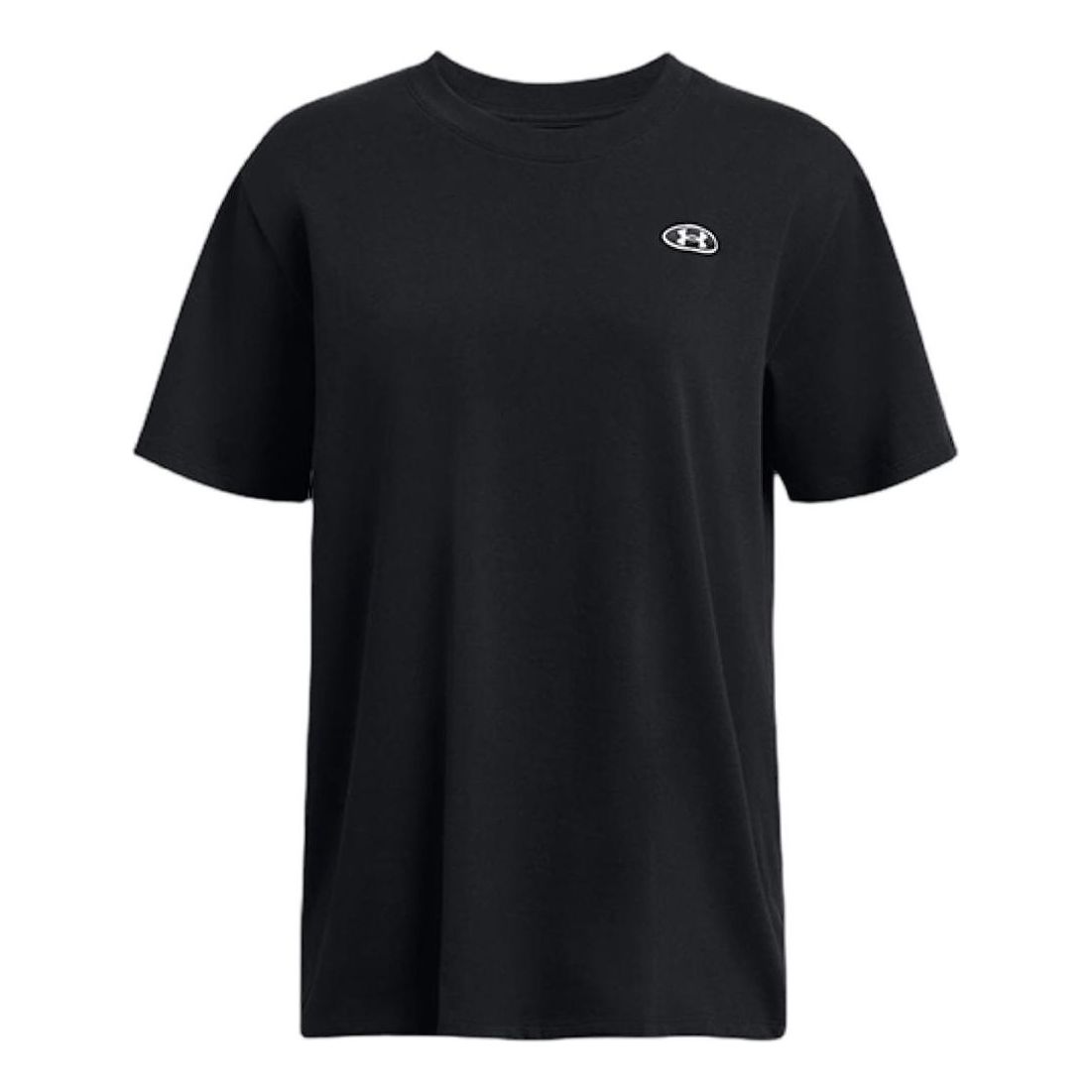 (WMNS) Under Armour Heavyweight Embroidered Patch T-shirt 'Black' 1383045-001