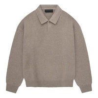 Fear of God Essentials FW23 Knit Polo Shirt 'Core Heather' 192BT232184F