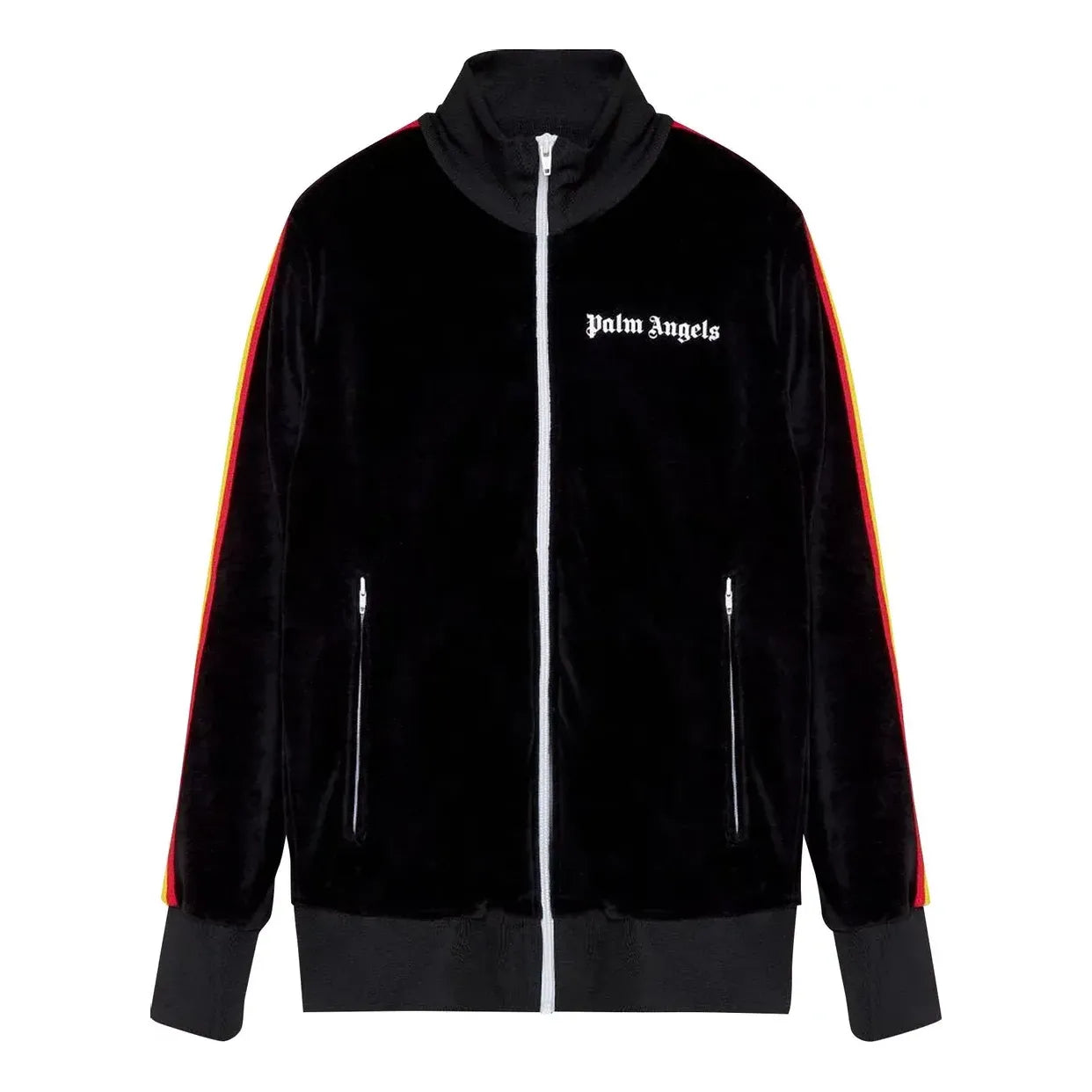 Palm Angels FW21 Rainbow Chenille Track Jacket 'Black' PMBD001F21FAB0081001