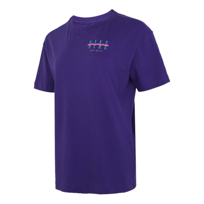 (WMNS) Nike Nsw Tee Boy Vintage Sports Gym Training Breathable Short Sleeve Purple DD1480-547