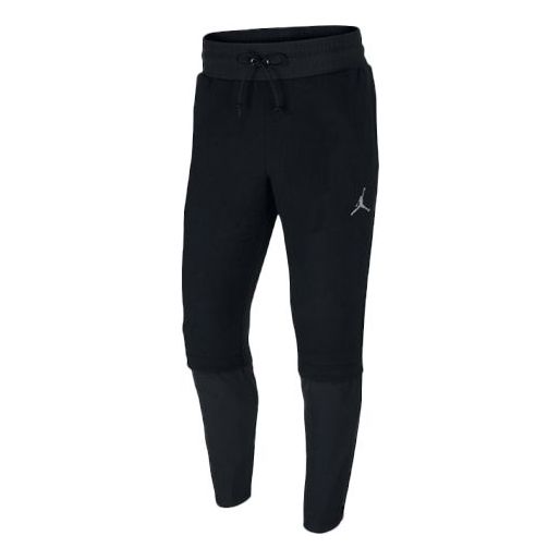 Air Jordan Splicing Bundle Feet Casual Sports Long Pants Black 926476-010