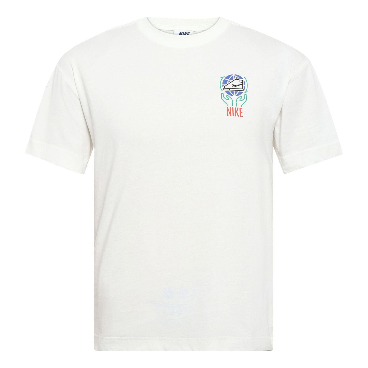 Men's Nike Logo Alphabet Breathable Printing Short Sleeve White T-Shirt DA1490-101