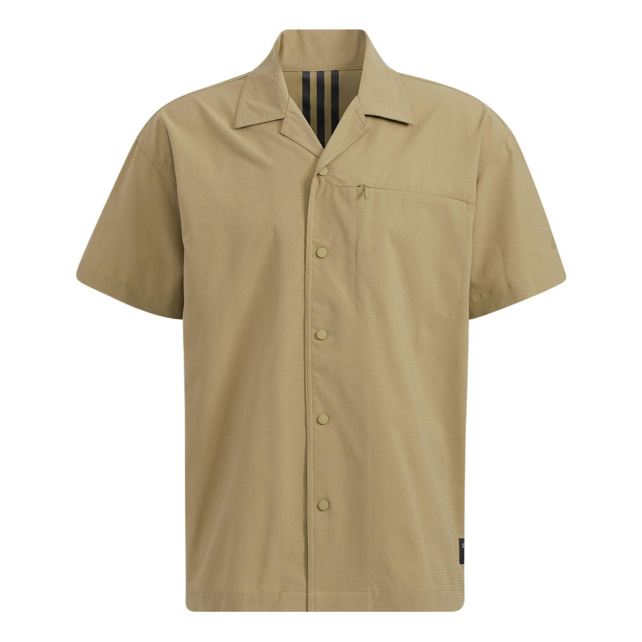 adidas originals Solid Color Sports Short Sleeve Shirt Khaki HD0028