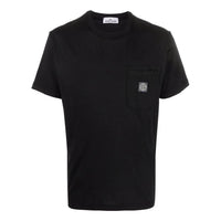 STONE ISLAND Pocket Classic Logo Patch T-shirt 'Black' 761521957-V0029