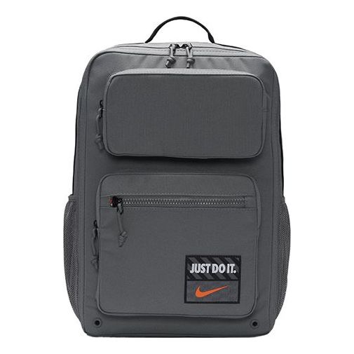 Nike Large Capacity Training Sports Zipper  Fabric Schoolbag Backpack Unisex Smoke Gray DQ5183-084