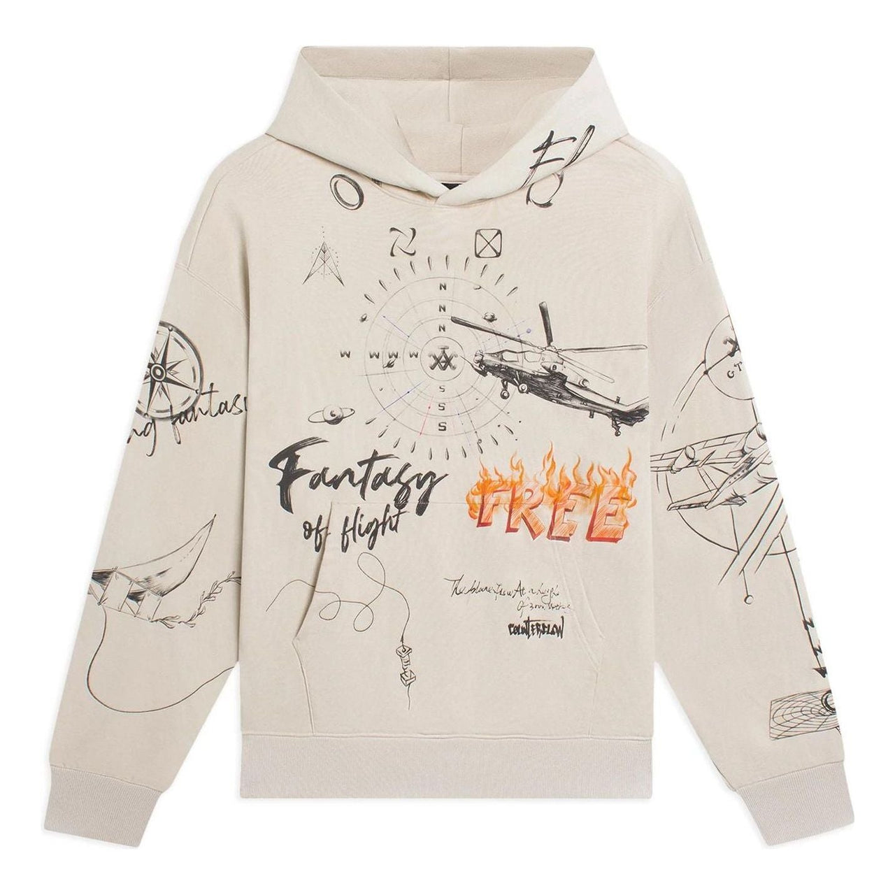 Li-Ning Counterflow Graphic Sweatshirt 'Beige' AWDSH33-2