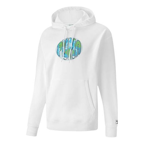 PUMA Downtown Printing Pullover Casual White 599303-02