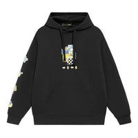 (WMNS) Li-Ning Sports Living Series Cartoon Pattern Pullover Hoodie 'Black' AWDS592-2