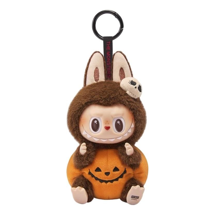 Pop Mart The Monsters Labubu Happy Halloween Party Series Sitting Pumpkin Pendant PPMT-2409-0009