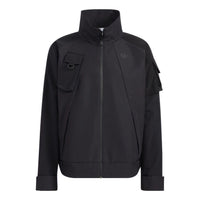 adidas originals Im Jacket Solid Color Multiple Pockets Athleisure Casual Sports Stand Collar Black HE6606