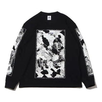 Men's Nike SS22 ACG Large Abstract Rock Pattern Printing Round Neck Pullover Black DQ4962-010