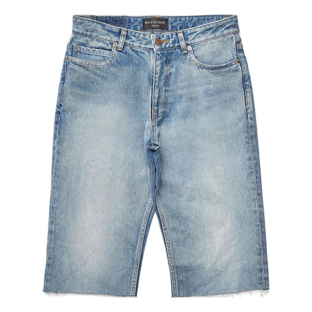 Balenciaga Slim Denim Shorts 'Blue' 753212TDW143341