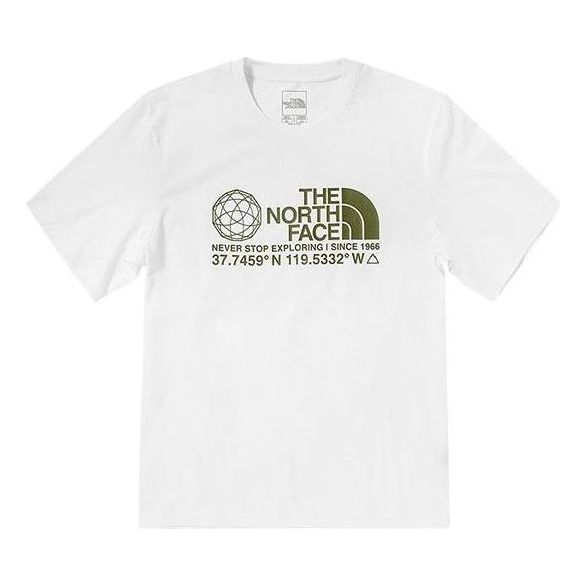 THE NORTH FACE Woodcut Dome T-Shirt 'White' NF0A5JZ8-FN4