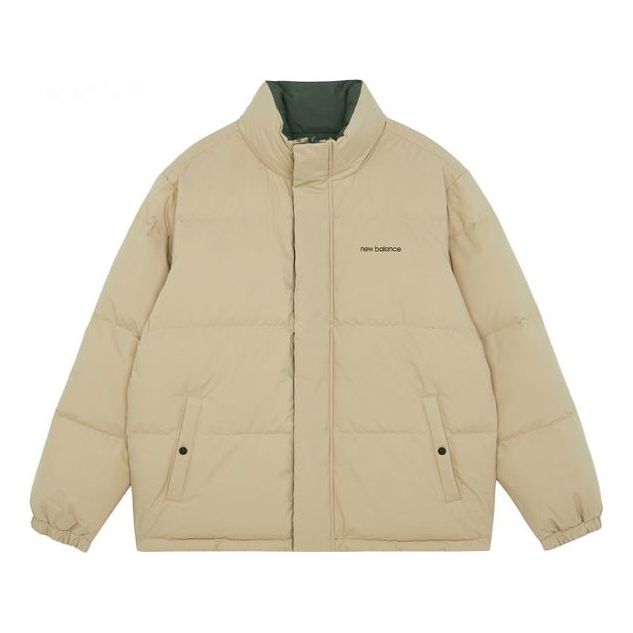 New Balance Warm and Windproof Sports Down Jacket 'Beige Grey' AMJ14306-BEI