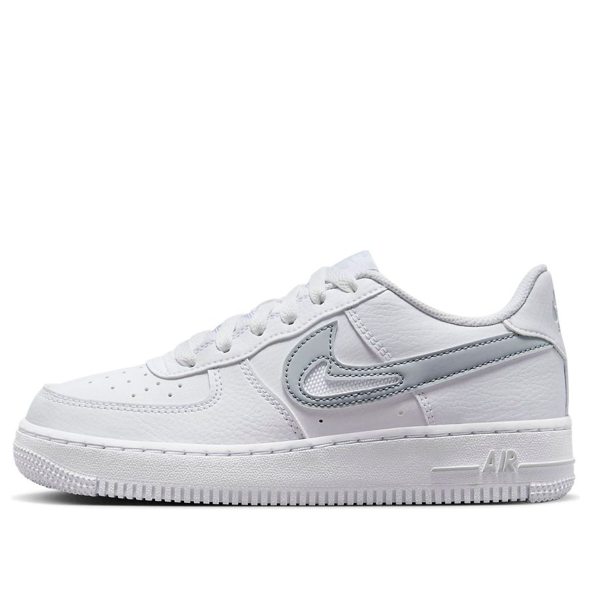 (GS) Nike Air Force 1 Low Cut Out 'Soft Grey' FQ2413-100