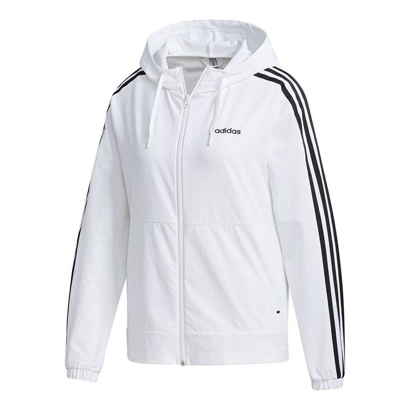 (WMNS) adidas neo W ESNTL 3S WB hooded Sports Jacket White GJ7945