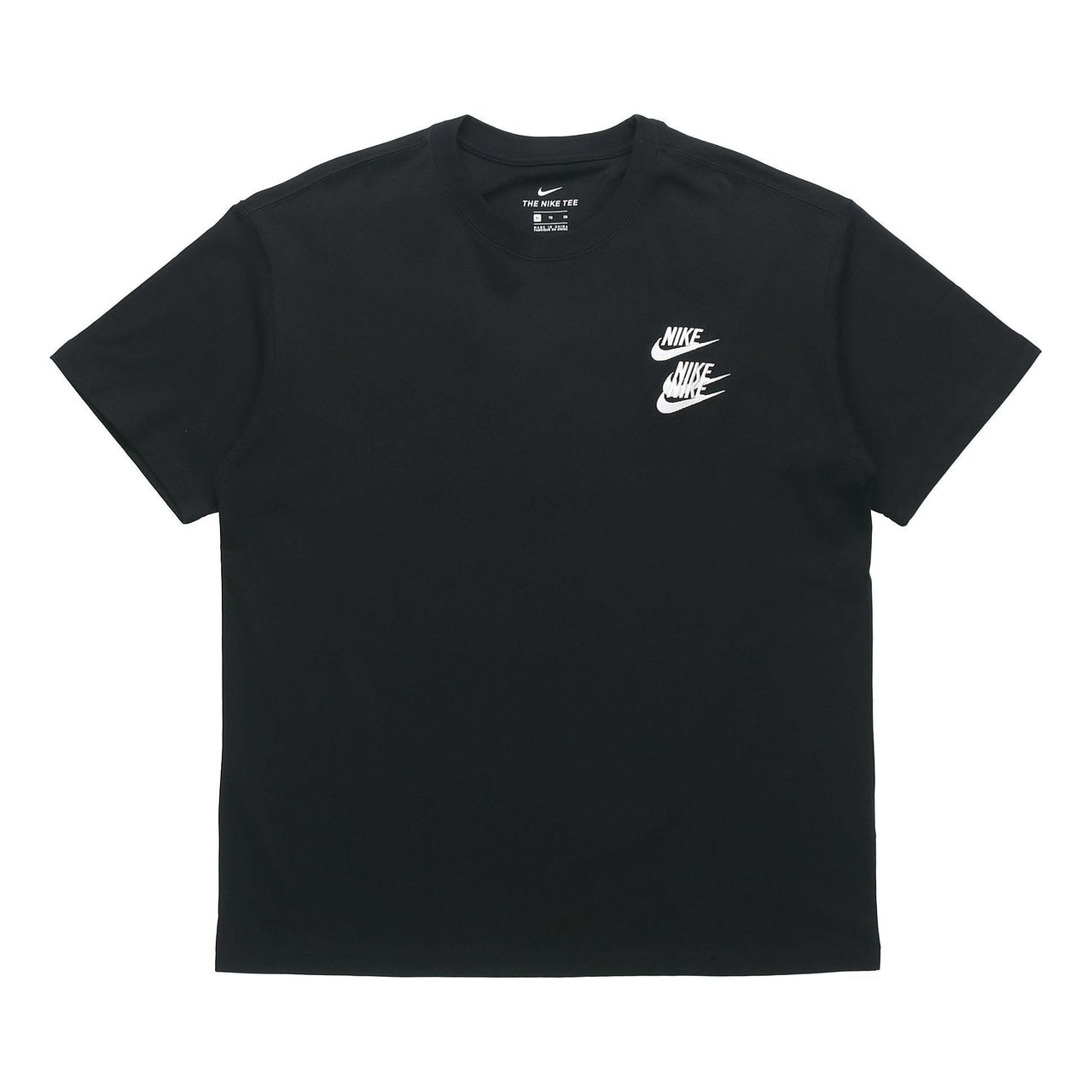 Nike Large Logo Printing Sports Round Neck Short Sleeve Black DA0989-010
