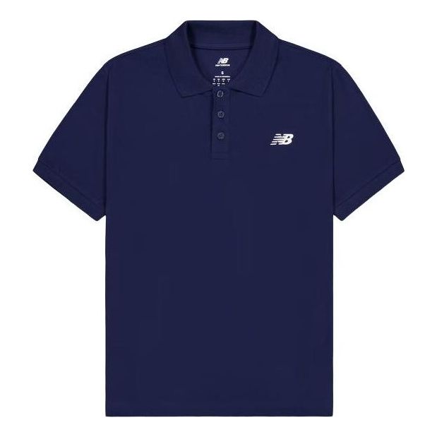 New Balance Cotton Polo T-shirt 'Navy' MT41503-NNY