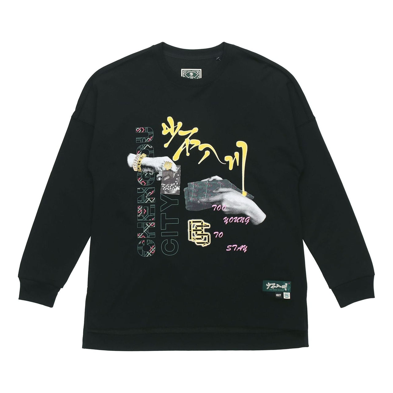 Li-Ning BadFive Graphic Long Sleeve T-shirt 'Black' AHSR483-2