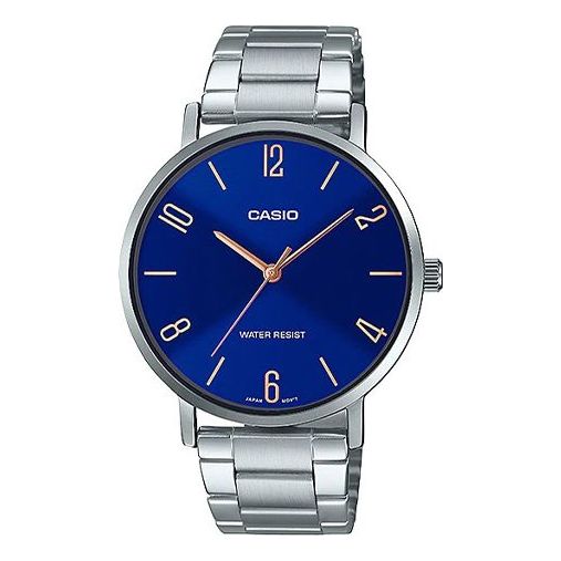 Casio Dress Analog Watch 'Royal Blue Silver' MTP-VT01D-2B2