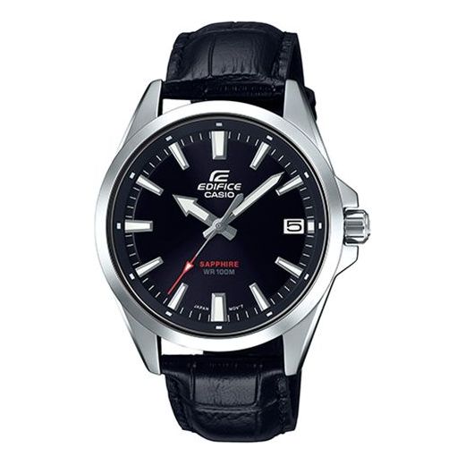 CASIO Men's EDIFICE Waterproofes With Simple Dial Sapphire Mirror Sapphire Crystal Mens Black Analog EFB-107L-1AVUPR