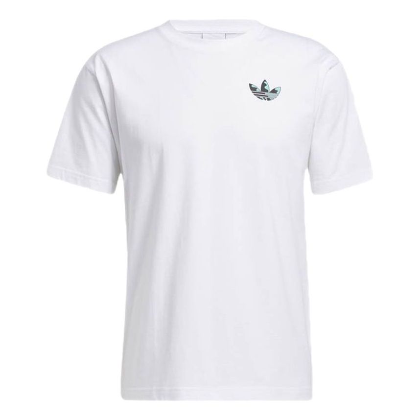 adidas originals Athleisure Casual Sports Printing Round Neck Short Sleeve White GN3906