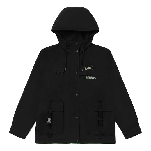 (WMNS) Vans Cargo Multiple Pockets Hooded Jacket Black VN0A7PZUBLK