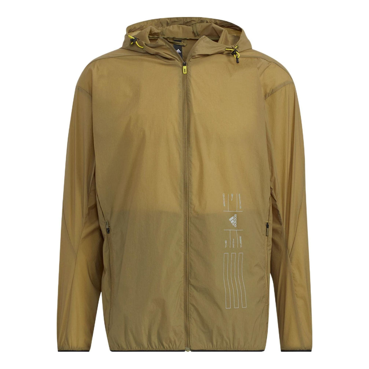 Men's adidas Th Lite Wvjk Solid Color Sports Hooded Jacket Dark Olive Green HE9916