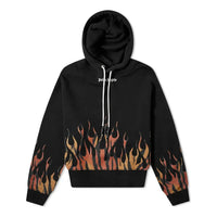 Palm Angels Tiger Flames Popover Hoodie 'Black Orange' PMBB058E20FLE0011020