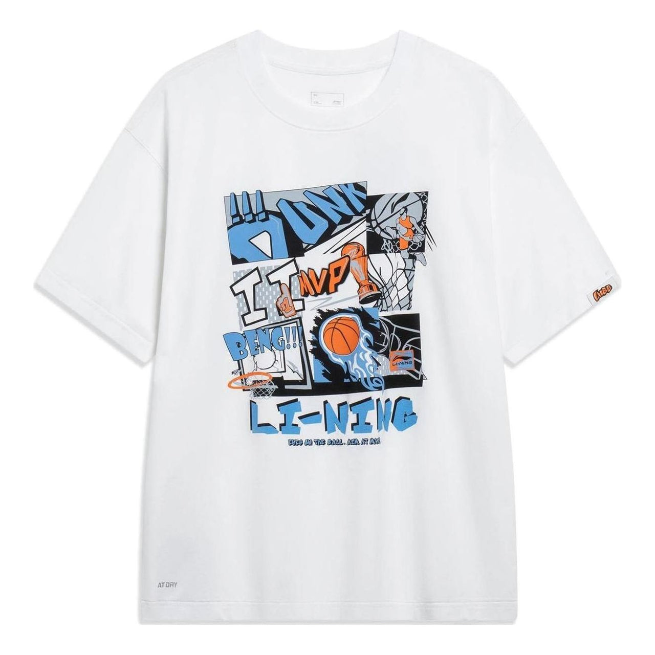 Li-Ning Hoops Comic Graphic T-shirt 'White' AHSUD81-1