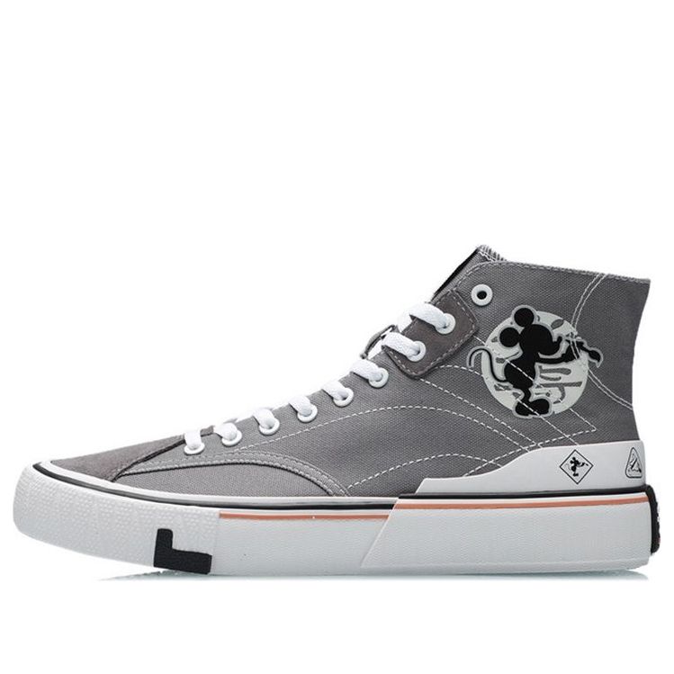 Li-Ning x Mickey Mouse Canvas HI Shoes 'Grey White' AECR007-2
