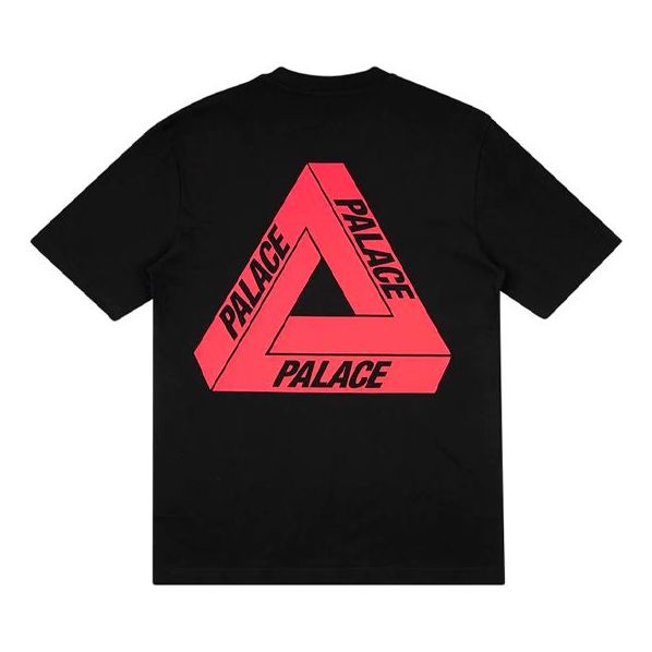 PALACE Tri-To-Help limited Red Large Triangle Short Sleeve Unisex Black P18TS237
