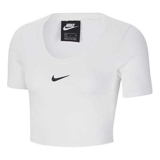 (WMNS) Nike Sportswear Essential Sports Short Sleeve White CU5174-100