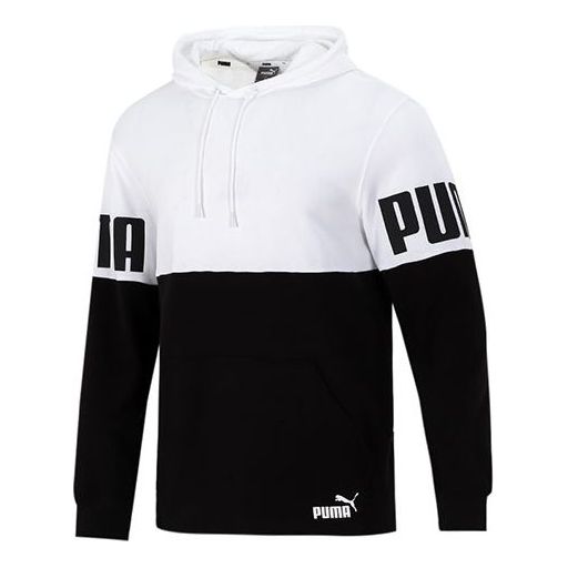 PUMA Logo Printing Sports Breathable Black White Colorblock 'Black White' 847723-02
