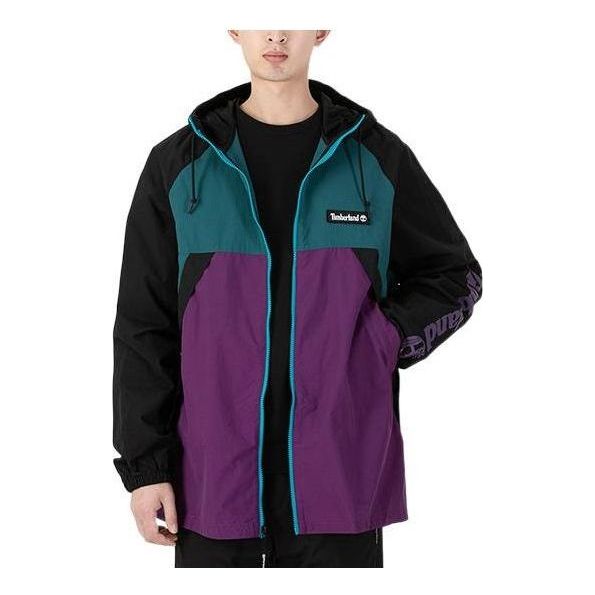 Timberland Windbreaker Full Zip Jacket 'Green Purple' A2BV4-AQ3