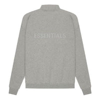 Fear of God Essentials SS21 Mockneck Half Zip Pullover 'Dark Heather Oatmeal' FOG-SS21-611