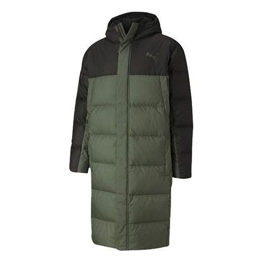 PUMA Long Oversized Down Jacket 'Green Black' 585403-64