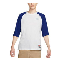 Nike Colorblock Round Neck Pullover three-quarter sleeve Unisex White DQ6285-100