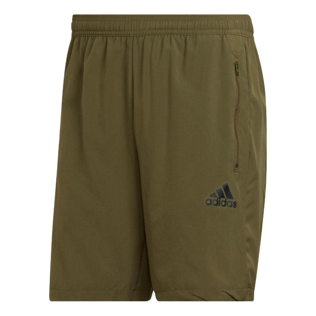Men's adidas Solid Color Logo Sports Gym Shorts Olive Green HC6856