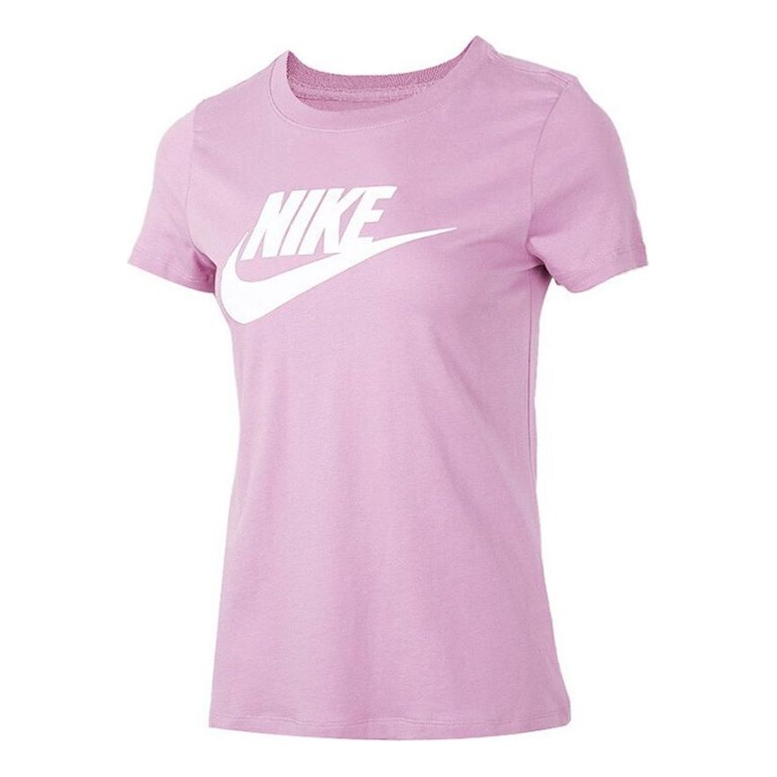 (WMNS) Nike Sportswear Essential Classic Logo Short Sleeve Pink/Red BV6170-695