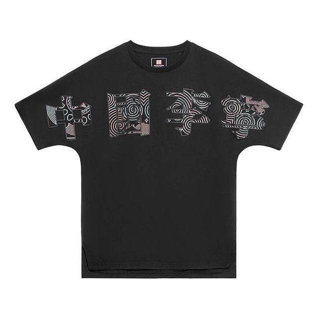 Li-Ning Big Logo Loose Fit T-shirt 'Black' AHSS100-1
