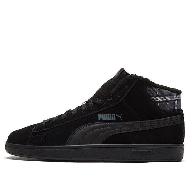 PUMA Smash V2 Mid Wtr Fleece Black Mid Board Shoes 366810-01