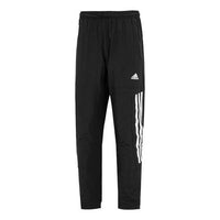 Men's adidas Stripe Logo Bundle Feet Woven Sports Pants/Trousers/Joggers Black HK2143