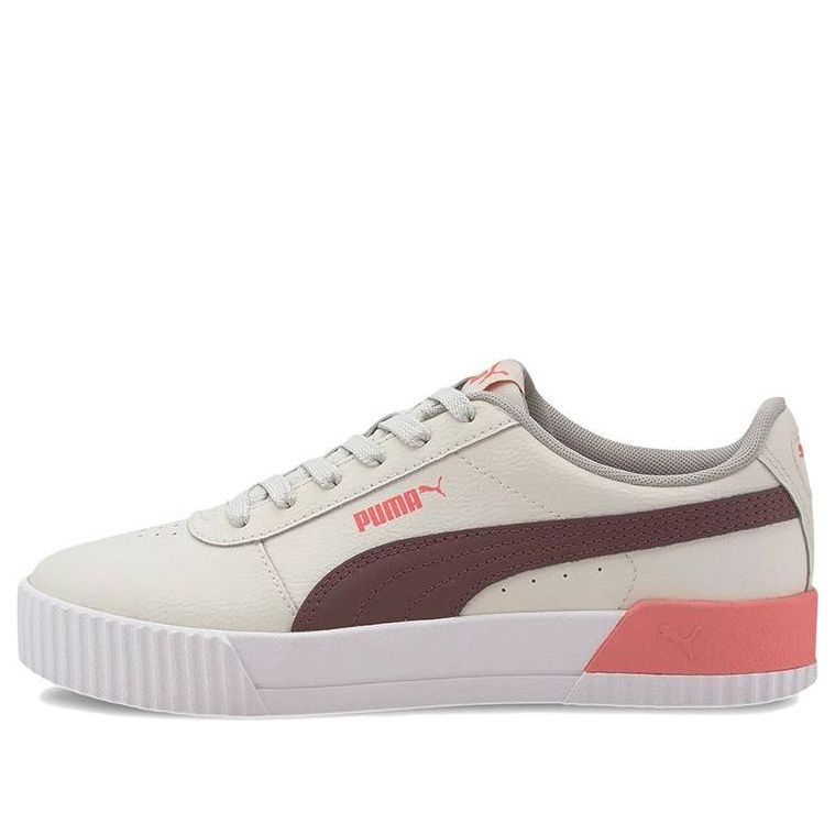 (WMNS) PUMA Carina Leather 'Khaki White Brown' 370325-20