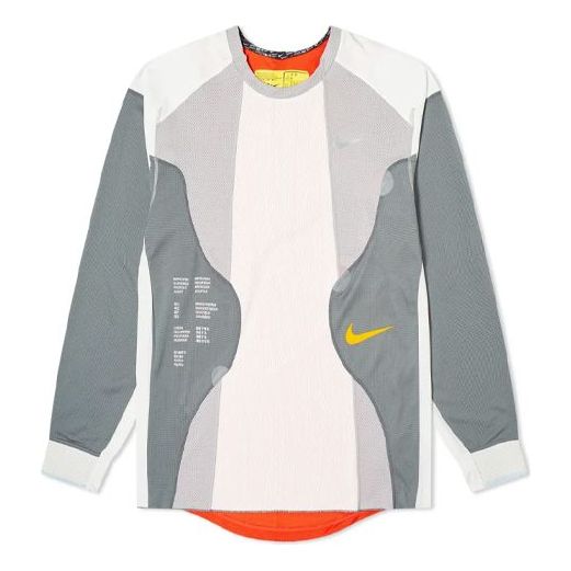 Nike Mens ISPA Dri-Fit Long-Sleeve Top 'Grey Summit White Red' CK4988-021