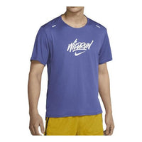 Nike Sports Running Casual Round Neck Short Sleeve Purple Gray Purplegray DA1169-510